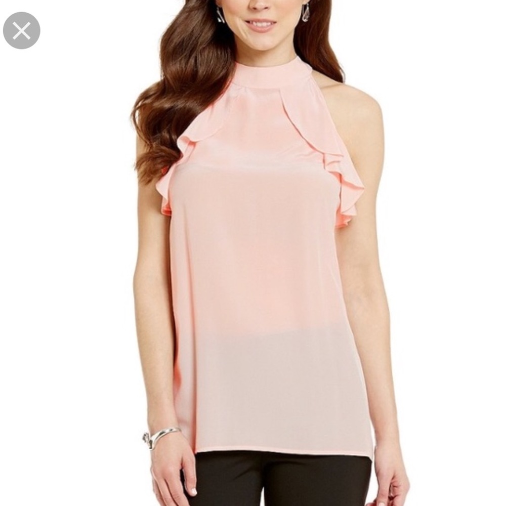 {Antonio Melani} Pink Ruffle Blouse